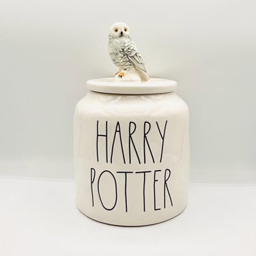 Rare RAE DUNN Harry Potter Figural ceramic Cookie 3D Owl Jar Canister by LeChalet