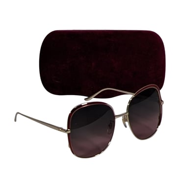 Gucci - Red & Gold Large Sunglasses