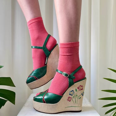 70s Embroidered Platforms