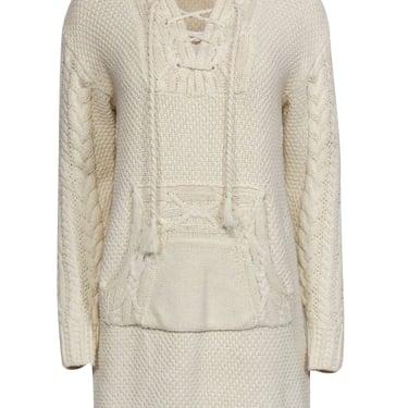 Polo Ralph Lauren - Cream Cable Knit Sweater Dress Sz S