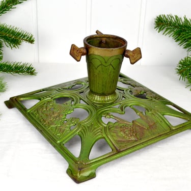 Christmas tree stand cast iron 20s 30s Christmas Christmas tree Xmas Christmas tree stand Christmas angel putti 