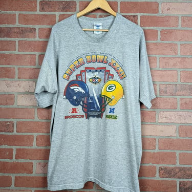 Vintage 1998 Superbowl XXXII Broncos v. Packers ORIGINAL Sports Tee - 2 Extra Large 