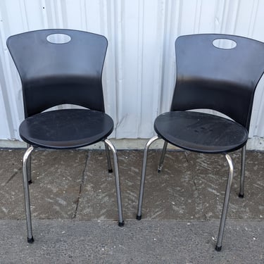 Small Black Plastic Chairs 15 x 30.5