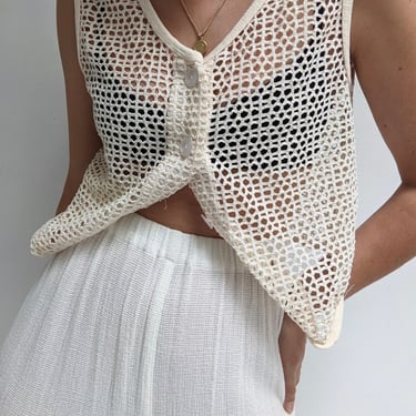 90s Cropped Net Vest