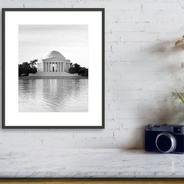 Black White Washington DC Print, Jefferson Memorial Photo, Washington DC Photo, Black and White Photography Art, Travel Photography Wall Art 