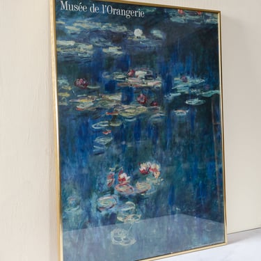 &quot;waterlilies&quot; by Monet musee de l'orangerie vintage art poster