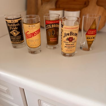 Vintage Arcoroc Whiskey, Bourbon, Gin Highball Tumbler Glasses - Set of 5 
