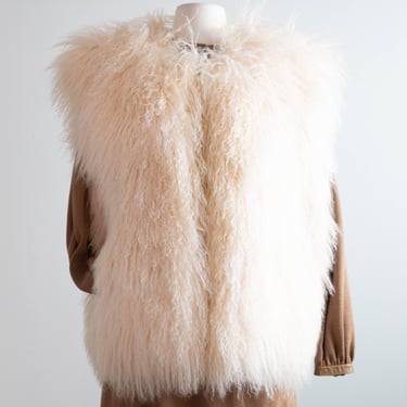 Fabulous Vintage Mongolian Lamb Fur Vest / OS