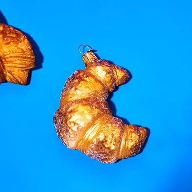 Croissant Glass Ornament