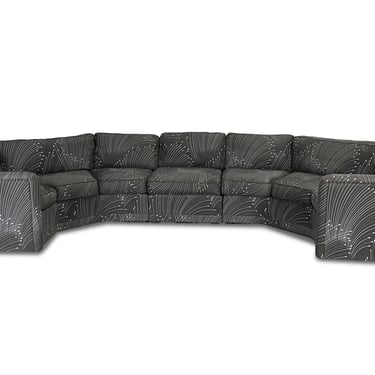Mid-Century Semi-Circular Three Piece Carsons Sofa in the Style of Milo Baughman