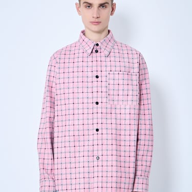 Bottega Veneta Men Printed Leather Shirt