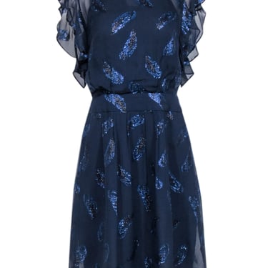 bcbg blue floral dress Peak Top Stitch Cocktail Sky Floral Print / 6 main image 0
