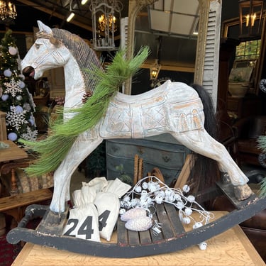 1960s handcrafted rocking horse, French 