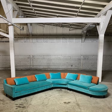 Mid century Sectional sofa -as is 