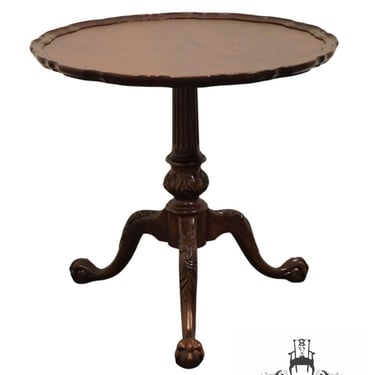 HERITAGE FURNITURE Mahogany Chippendale Traditional Style 30" Round Pie Crust / Gueridon Table 