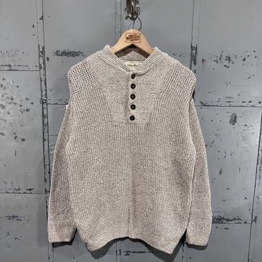 Vintage 80s Eddie Bauer sweater picture knit button | Great