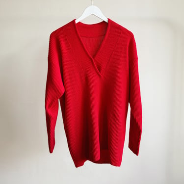 Ruby Lambswool Ribbed Pullover