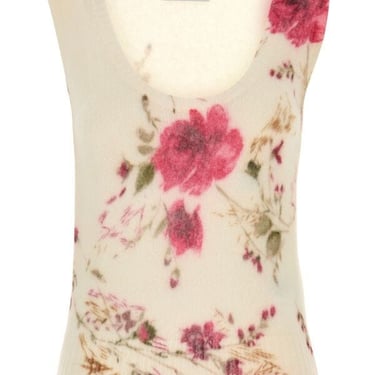 Blumarine Woman Printed Stretch Wool Blend Vest