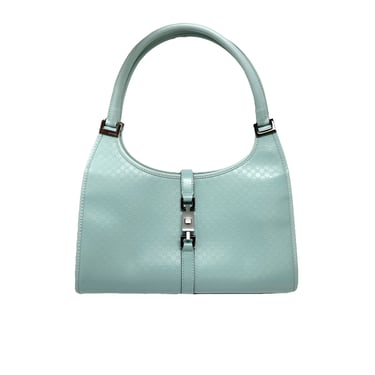 Gucci Baby Blue Structured Logo Jackie Bag