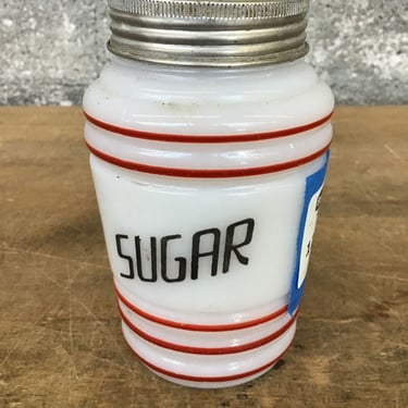 Vintage Milk Glass Sugar Shaker (Seattle)