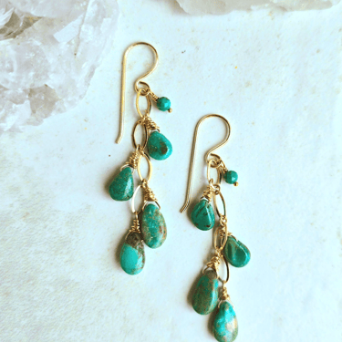 James + Jezebelle | Turquoise Cluster Drop