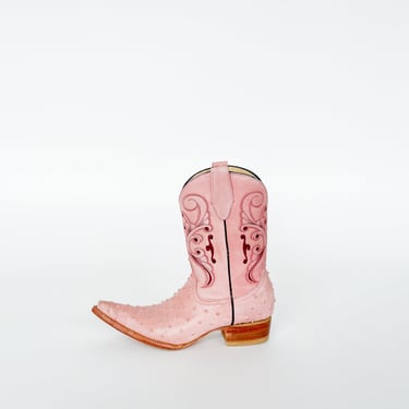 Pink Butterfly Leather Cowboy Boots (9)