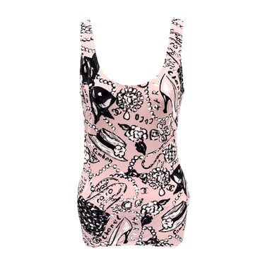 Chanel Pink Cambon Print One Piece