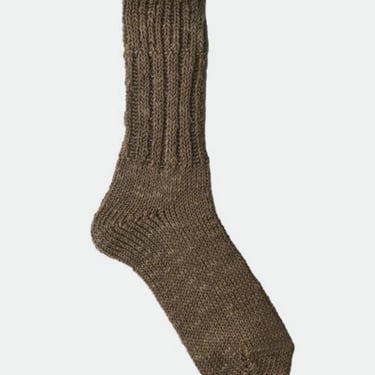 Linen Cotton Mix Socks in Khaki