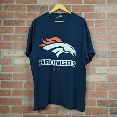 Vintage 90s NFL Denver Broncos Football Logo ORIGINAL Sports Tee - Extra Large 