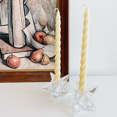 Pair of Star Shaped Taper Candle Holders