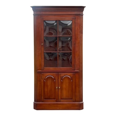 Solid Cherry Chippendale Style Corner Cabinet 