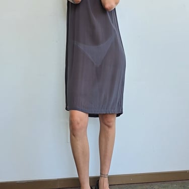 Smoke Silk Sheer Easy Dress (L)