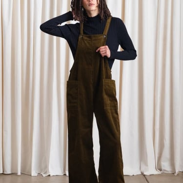 Ali Golden Overall Jumper - Olive Corduroy