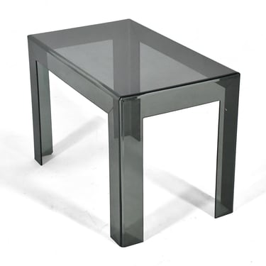 Les Prismatiques Smoked Lucite Side \ End Table