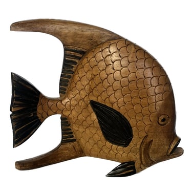 Vintage Wood Fish, Fish Sculpture, Fish Carving, Fish Decor, Maritime Decor, Ocean Decor, Vintage Fish Sculpture, Nautical Decor, Beach 