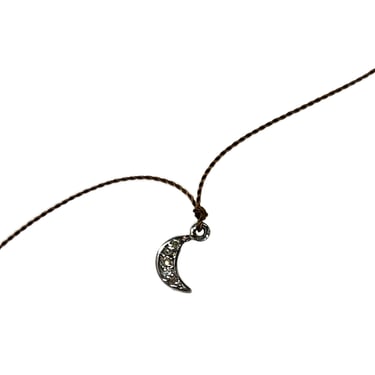 MARGARET SOLOW | MOON PAVE DIAMOND NECKLACE