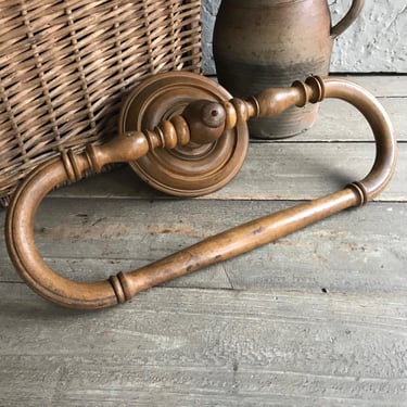 French Towel Rail, Swinging Bar, Faux Bamboo Wood, French Farmhouse 