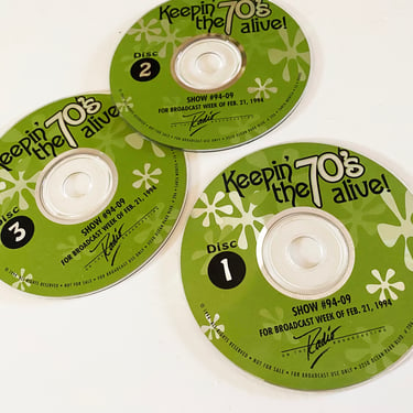 005) Radio Show CDs "Keepin' the 70s Alive!" Set of 3 | Rare! | Set of 3 | 1994 | Syndicated Radio Show | 