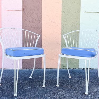 Pair of Wrought Iron Bistro Chairs