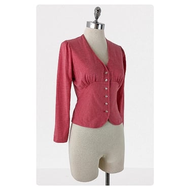 vintage 70's tieback blouse (Size: S)