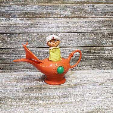 1960s Vintage Aladdin’s Magic Lamp, Lakeside Toys Genie in a Bottle Jack in the Box, Japan, Mechanical Pop Up, Vintage Toys, WORKS See Video 