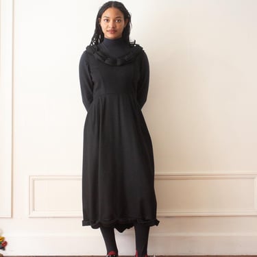 Y2K Comme des Garcons Wool Maxi Dress 