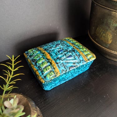 Bitossi-Style Midcentury Italian Pottery Cigarette Box 