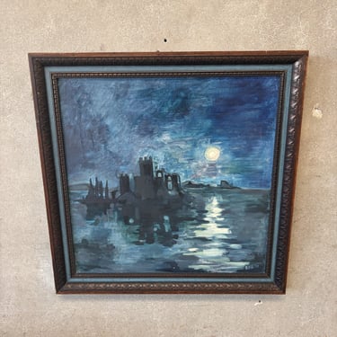 Vintage Oil on Canvas Painting by "Des" 1970