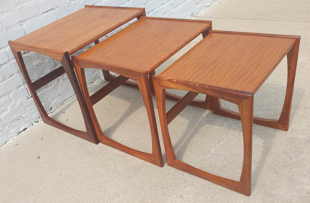 Mid Century Modern G Plan Teak Nesting Tables Vintage Vault Tulsa, OK