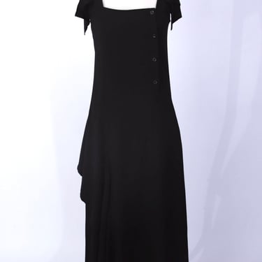 Yohji Yamamoto +Noir Draped Midi Dress