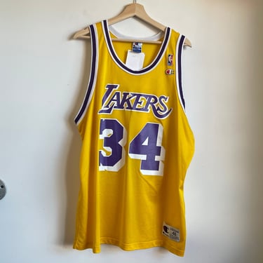 Champion Shaq Shaquille O’Neal Los Angeles Lakers Basketball Jersey