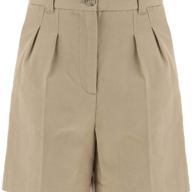 A.P.C. Cotton And Linen Nola Shorts For Women