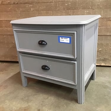 Gray Side Table w/ Drawers (Tacoma)