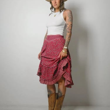 1970's Gunne Sax Calico Floral Skirt
